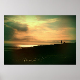 Póster Por do sol pelo mar