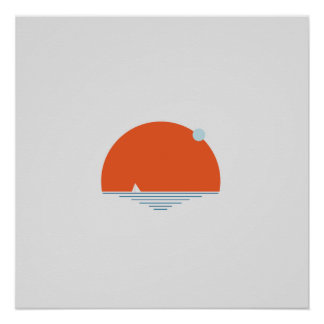 Póster Pôr do sol pelo mar