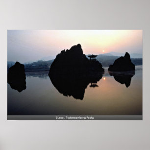 Poster Por do sol, picos de Todamsambong