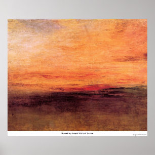 Póster Por do sol por Joseph Mallord Turner