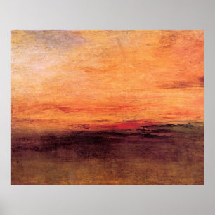 Póster Por do sol por Joseph Mallord Turner