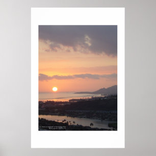 Póster Por do sol principal do diamante