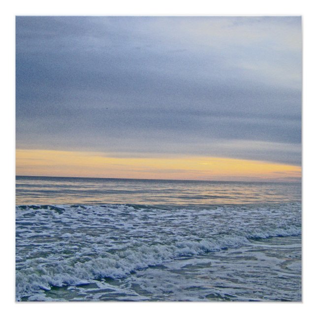 Póster Pôr do sol relaxante junto ao mar (Frente)
