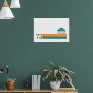 Poster Pôr do sol retrô 72