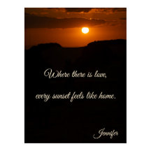 Pôr do Sol Romântico Citação de Amor Deserto Doura