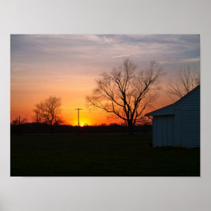 Poster Pôr do Sol Rural