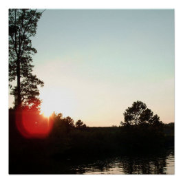 Póster Pôr do Sol Sereno no Rio