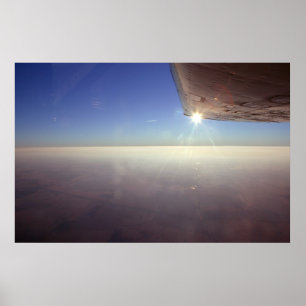Póster Pôr do sol sob a asa