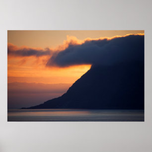 Poster Pôr do sol sobre a costa de Alesund