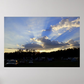 Poster Pôr do sol sobre a Deerlick Astronomy Village