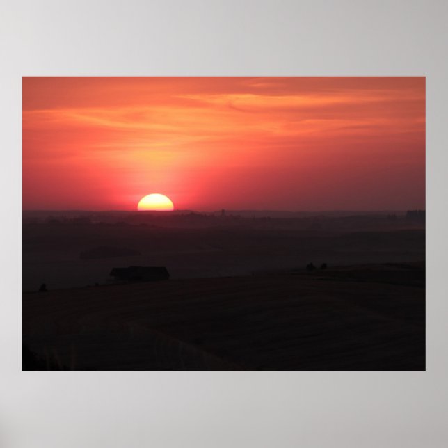 Póster Pôr do sol sobre a Palha (Frente)