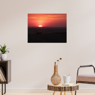 Póster Pôr do sol sobre a Palha