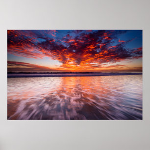 Poster Pôr do sol sobre as Ilhas do Canal