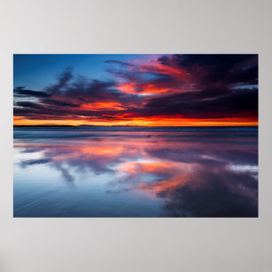 Póster Pôr do sol sobre as Ilhas do Canal, CA