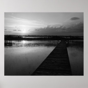 Poster Por do sol sobre o canal dos bancos