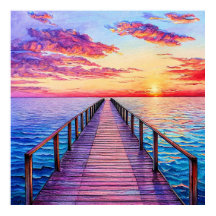 Pôr do sol sobre ondas serenas do oceano