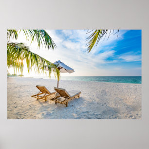 Poster Por do sol surpreendente da praia