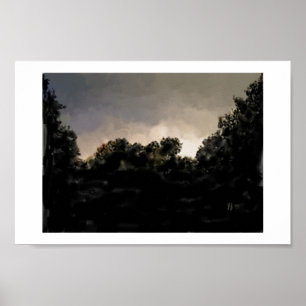 Póster Por do sol tormentoso