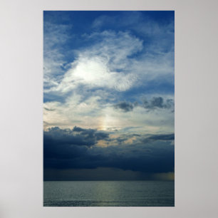 Póster Por do sol tormentoso