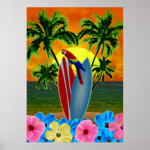 Póster Por do sol tropical
