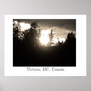 Póster Por do sol, Victoria, BC, Canadá
