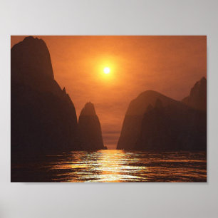 Póster Por do sol vietnamiano