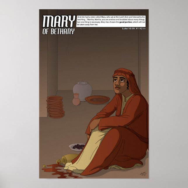 Poster Por Faith Series - Mary of Bethany 11" x 17" (Frente)
