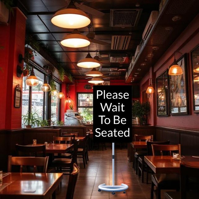 Poster Por Favor, Aguarde Para Sentar O Sinal Preto (Criador carregado)