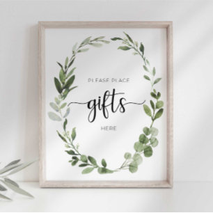 Poster Por favor, coloque presentes aqui no sinal de fest