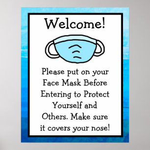 Poster Por Favor, Coloque Seu Sinal De Máscara