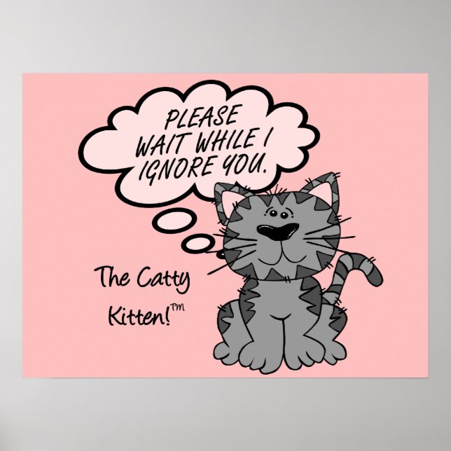 Póster Por favor, espere enquanto eu o ignoro (Frente)