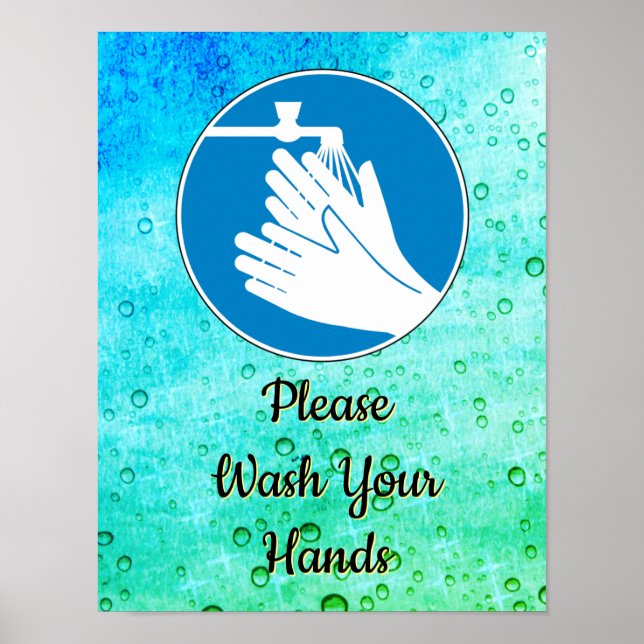 Poster Por Favor, Lave As Mãos 2020 Sinal De Higiene De B (Frente)