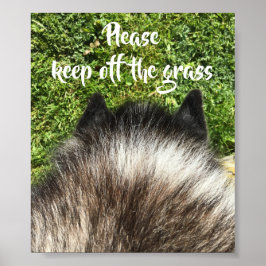 Poster Por favor, mantenha fora da placa de grama