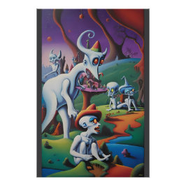 Póster Por favor, não coma a arte, cara - Ken Gage Art
