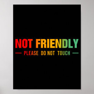 Poster Por Favor Não Toque Amigavelmente