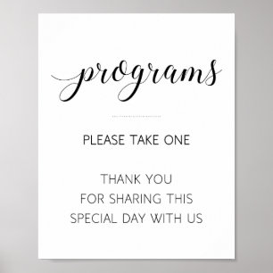 Poster Por favor, pegue um programa de casamento Sinal de