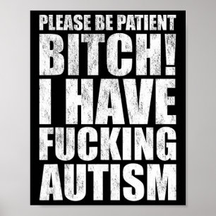Poster Por Favor Seja Paciente Eu Tenho Ing Autismo Dito