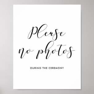Poster Por favor, sem fotos, sinal de casamento