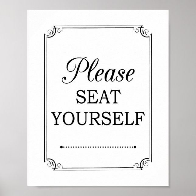 Poster Por Favor, Sente-Se Engraçado Sinal De Banheiro (Frente)