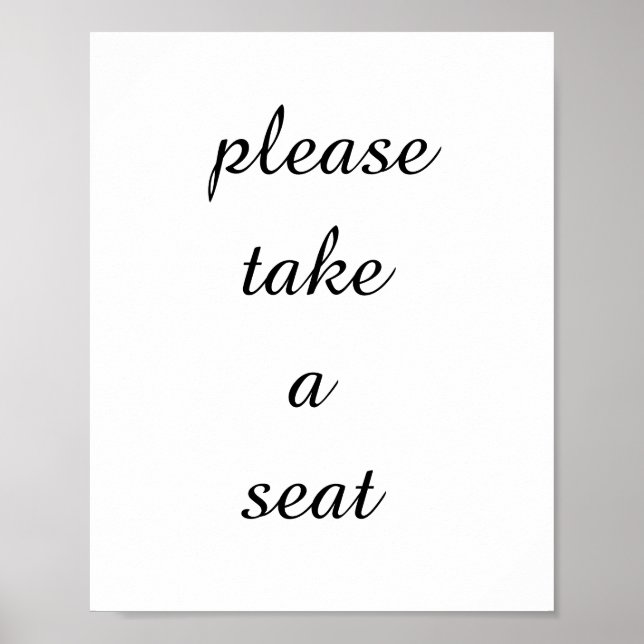 Poster por favor, sente-se Palavra para Banheiro | Bathro (Frente)