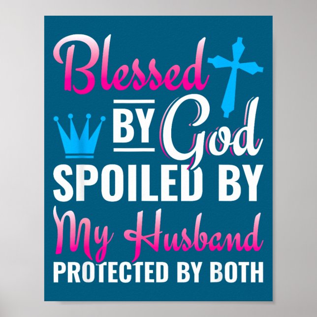 Poster Por Mulher Cristã Jesus Abençoou Deus (Frente)