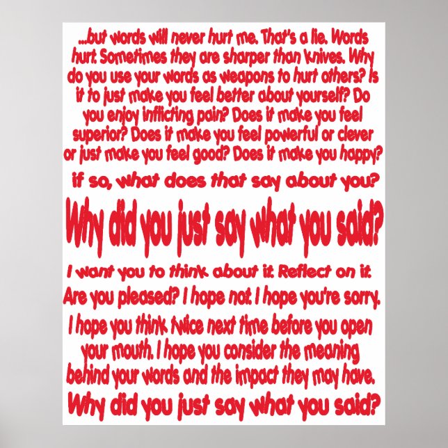 Póster Por Que Disse O Que Disse? Pôster (Frente)