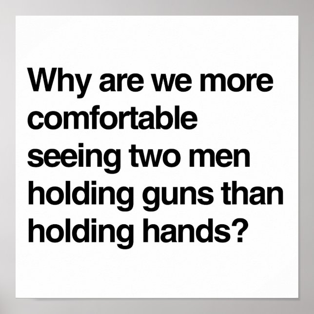 Póster Por que estamos mais confortáveis vendo dois homen (Frente)