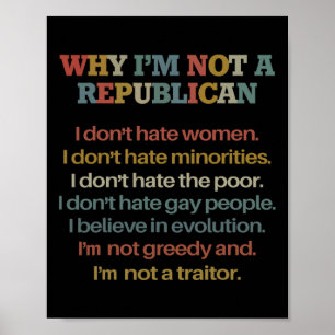 Poster Por que não sou um republicano Não odeio mulheres 