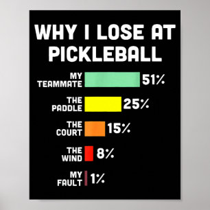 Poster Por que perder no pickleball divertido pickle ball