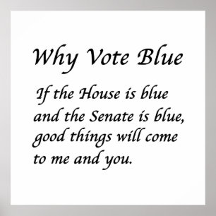 Poster Por que votar azul em 2024