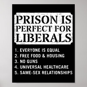 Poster Por Trás da Prisão é Perfeito para Liberais Anti