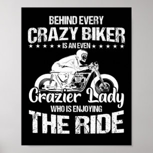 Poster Por Trás De Cada Biker Louco É Um Par