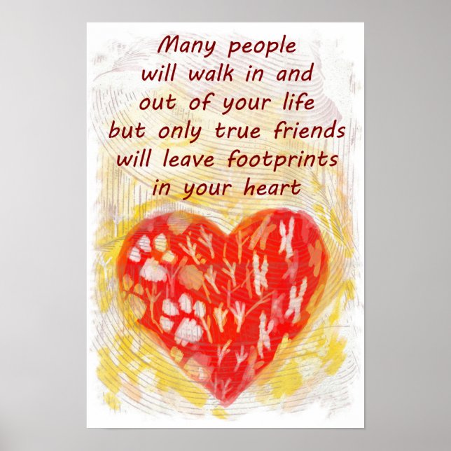 Póster Pôr uma citação de amigo verdadeiro (Frente)