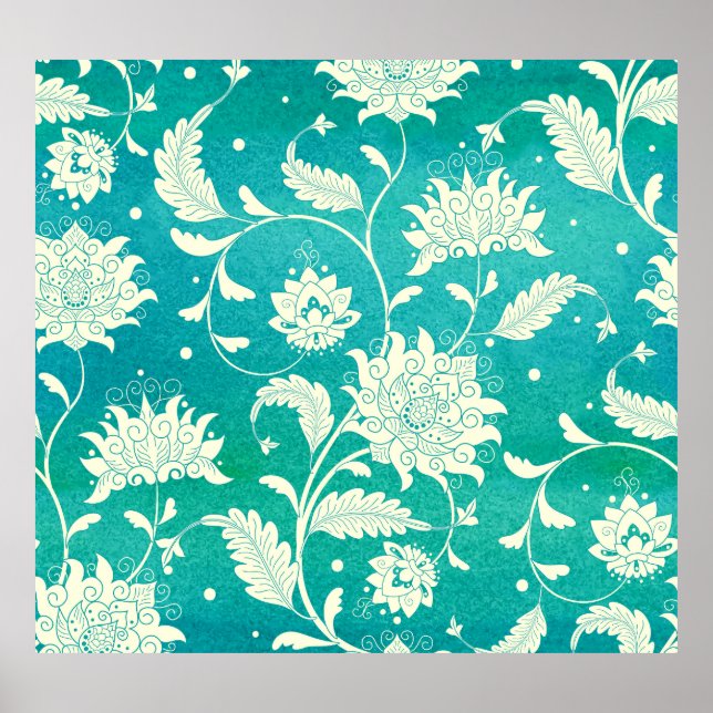 Poster Porcelana Floral Chinesa (Frente)